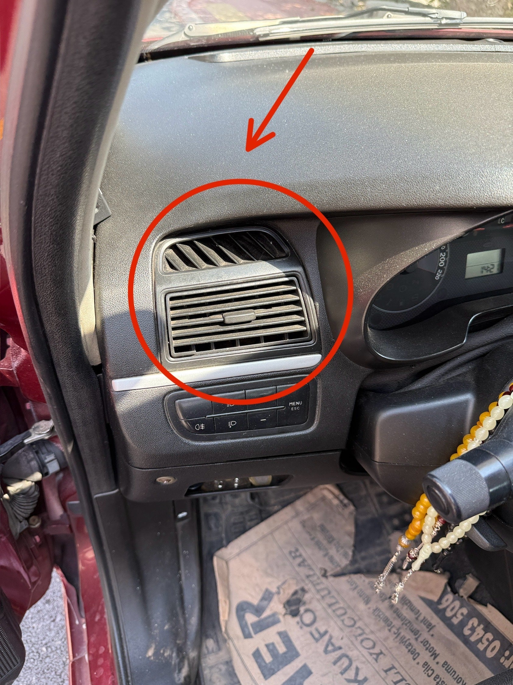 Fiat Linea Uyumlu Sol Havalandırma Izgarası Çerçevesi