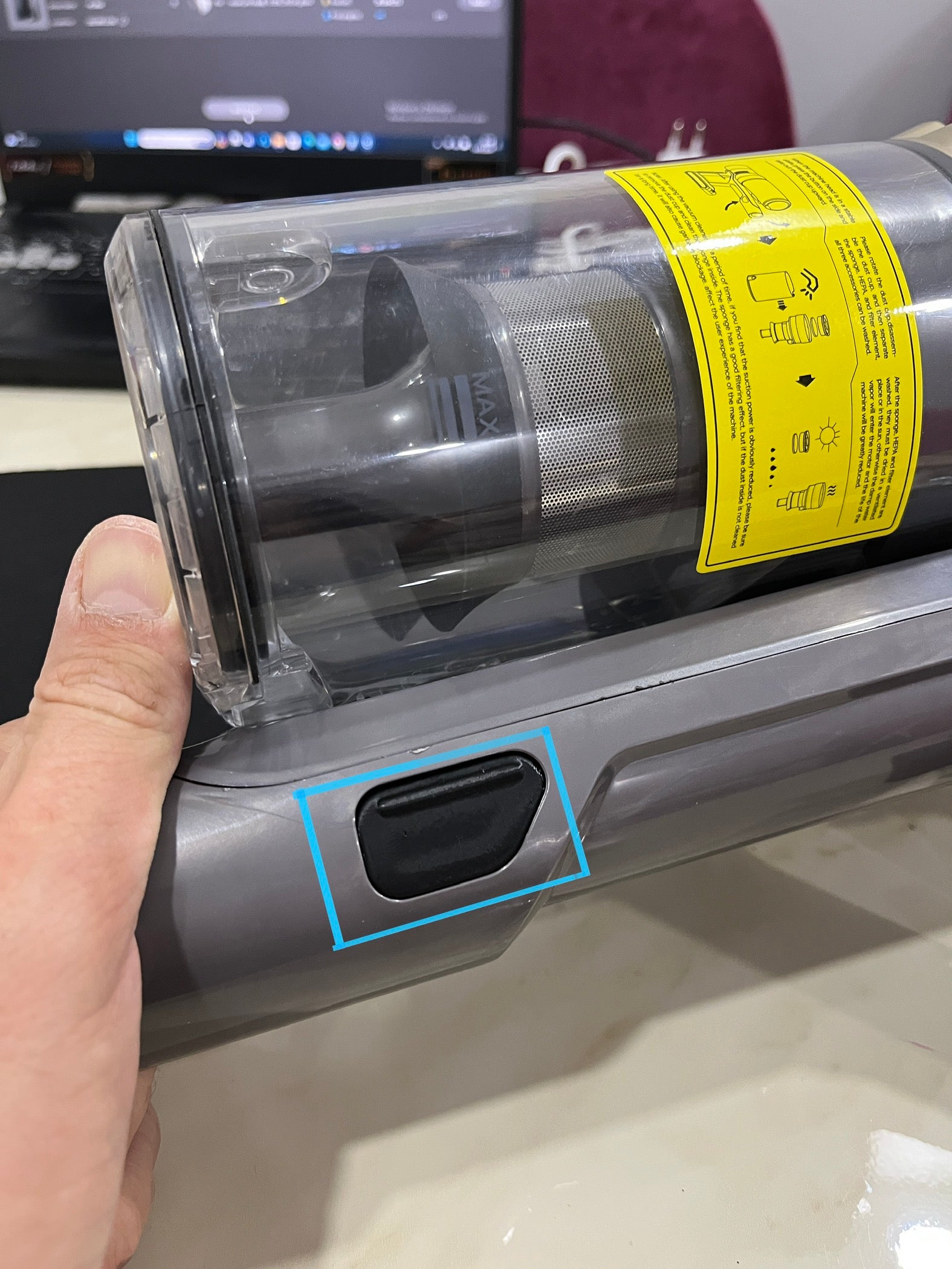 Dyson V15 uyumlu S Düğme Plastik Braketi