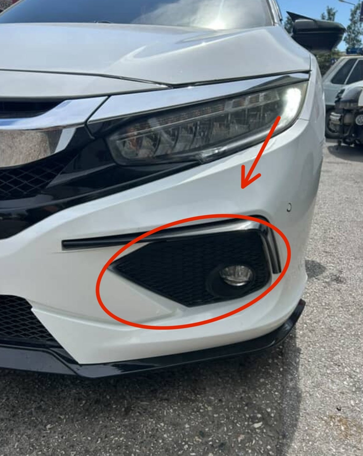 Civic FC5 Uyumlu Sis Farı Çerçevesi