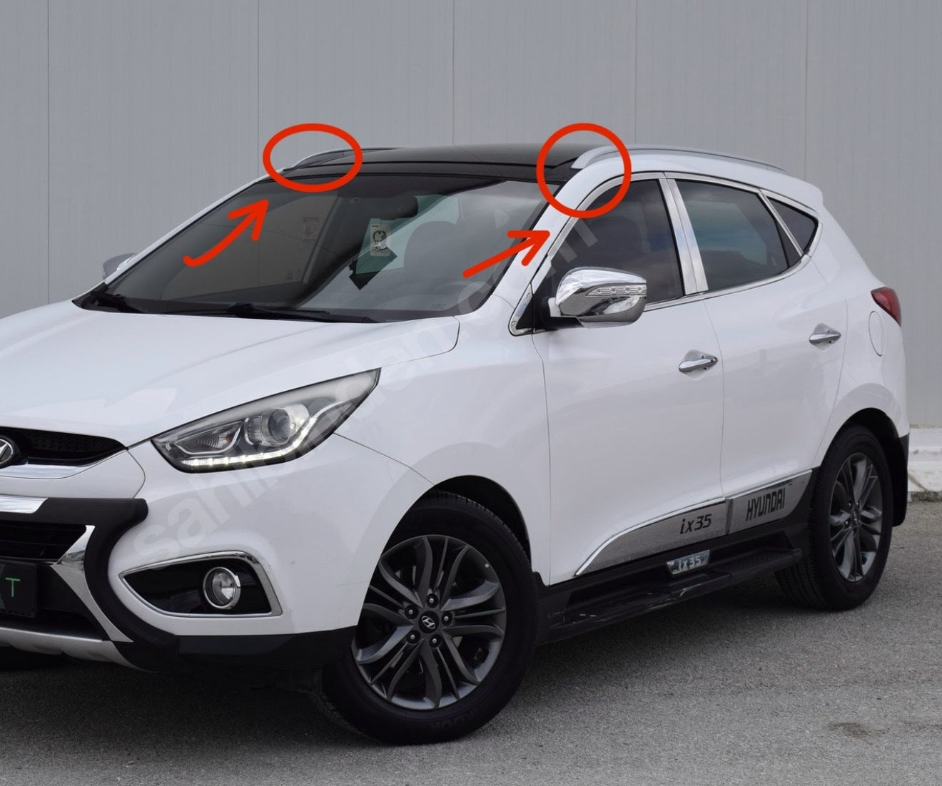 Hyundai ix35 Tavan Uyumlu Çıtası Ön Kapağı