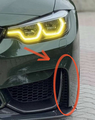BMW F80 M3 Uyumlu Ön Tampon Köşe Izgarası