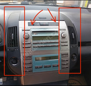 Toyota Verso Central Heating Grills Uyumlu Çerçevesi