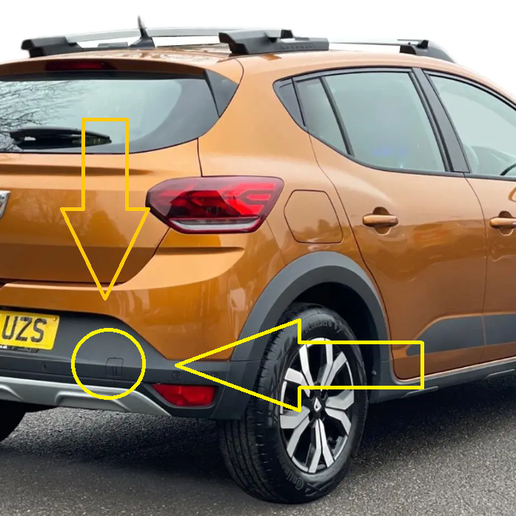 Dacia Sandero MK3 Uyumlu Arka Bumper Hook Kapağı