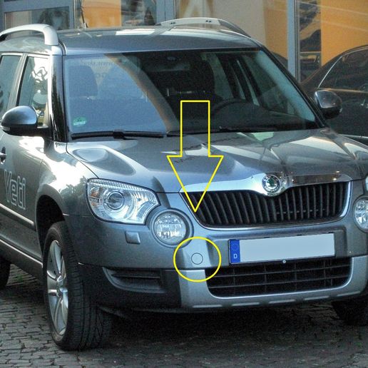 Skoda Yeti Uyumlu Ön Tampon Çekme Gözü Kapağı