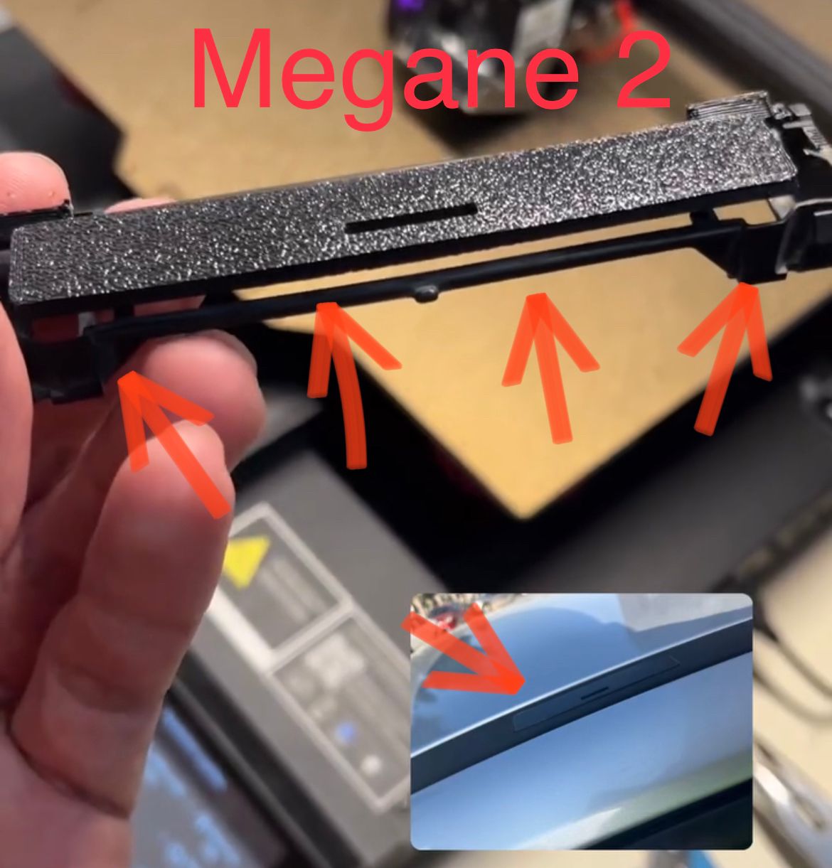Renault Megane 2 Tavan Uyumlu Çıtası Kapak Yuvası