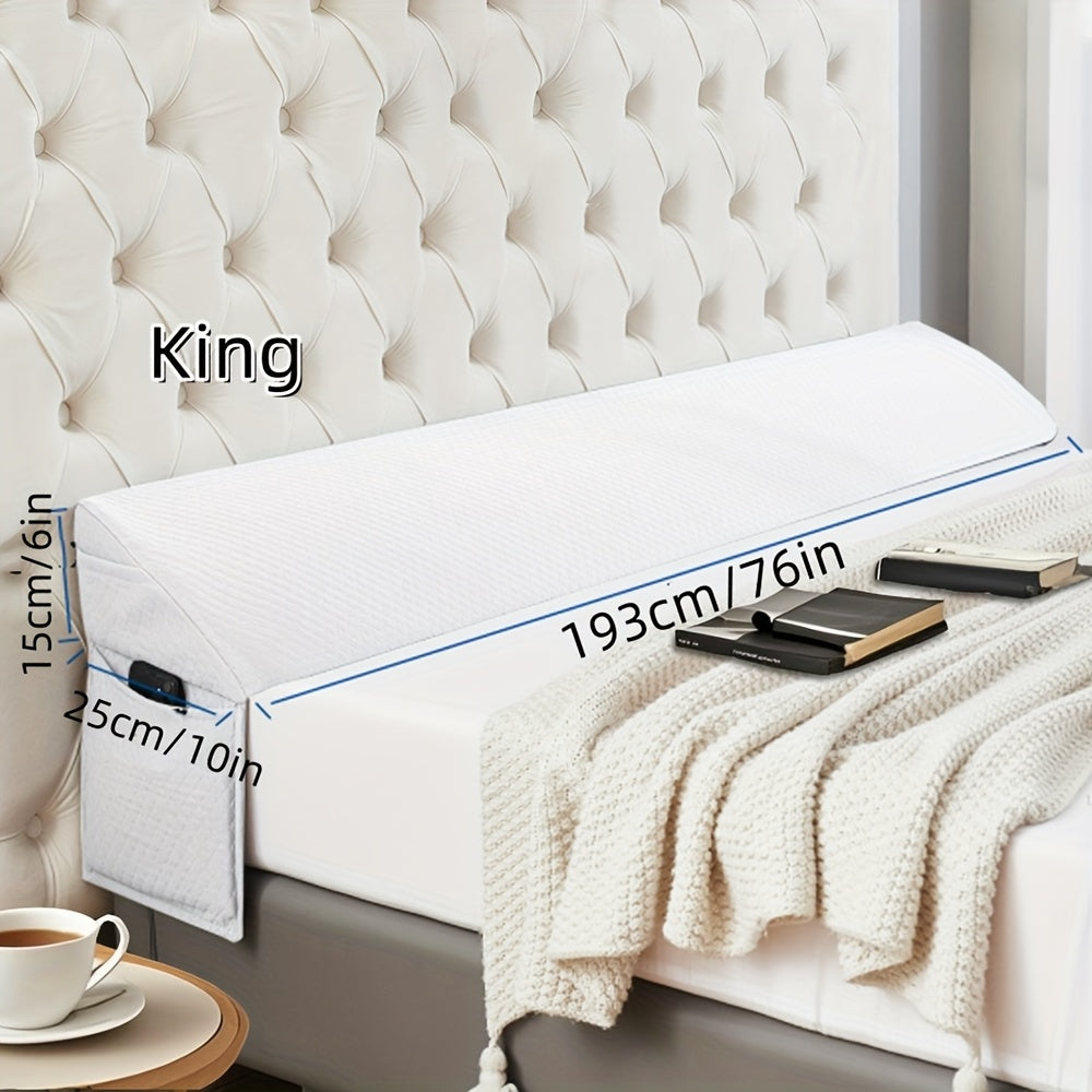 [Wedge Pillow, Gap Filler] Bed Wedge Pillow - Gap Filler for Headboard or Wall, Backrest Sleeping Pillow