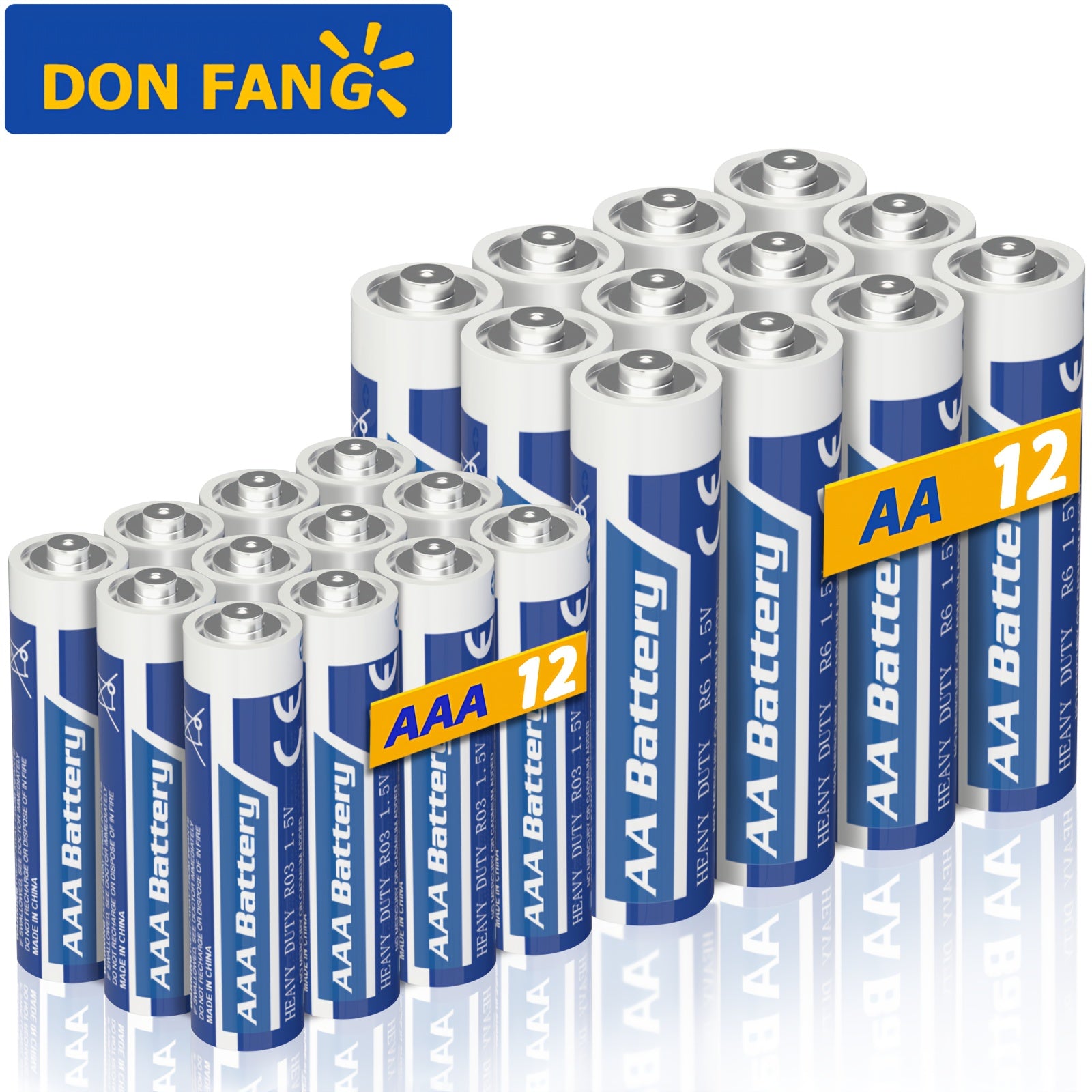 Donfang AAA+AA 48/24 Piece Combination Battery, 1.5V Carbon Battery, Suitable For Keyboards, Clocks, Remote Controls, With A 3-year Shelf Life, Halloween Decoration Batteries, Christmas Batteries.