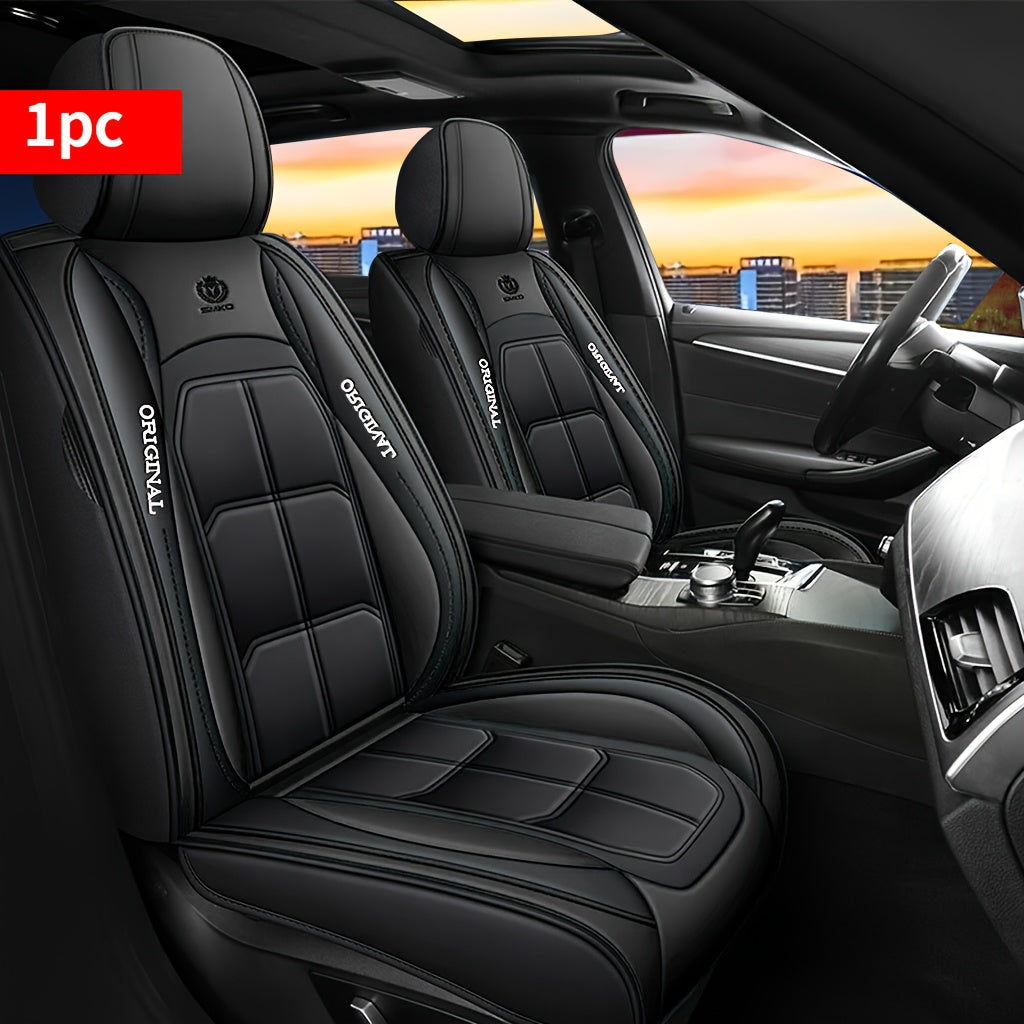 1pc/2pcs Luxury PU Leather Car Seat Covers
