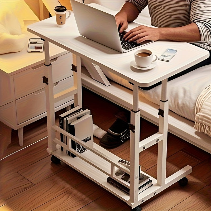 Adjustable Height Rolling Table with Wheels