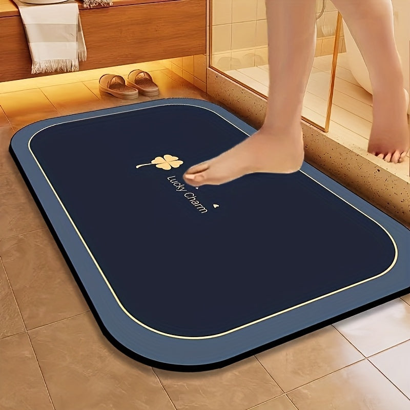 1pc Quick Dry Bathroom Mat, Pet Feeding Mat, Super Absorbent Diatomite Bath Mat, Non-slip And Water-absorbing Floor Mat, Soft And Comfortable Bathroom Mat, Suitable For Bathroom, Shower, Laundry...