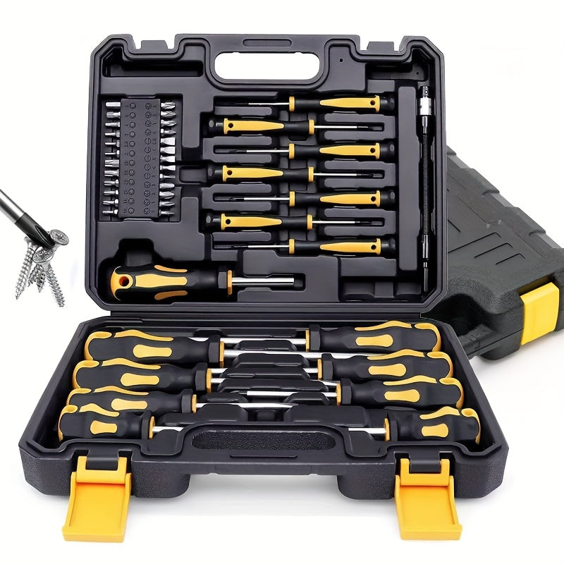 High-end Professional 45+1/44+2/42+1-piece Tool Set, Auto/bicycle Repair Machinery Kit, 1/2 Inch *1/4 Inch 3/8 Inch Drive Depth And Standard Wrench Set, Race-grade Auto Parts Repair Ratchet Wrench...