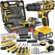 20V Cordless Drill Set 136|148pcs Electric Drill Tool Box Set | Electric Drill Cordless Set Rechargeable, Equipped With 1 Or 2 Battery, Hand Tools, Screwdriver, Bits Set, Tool Box Set, Suitable Hom...