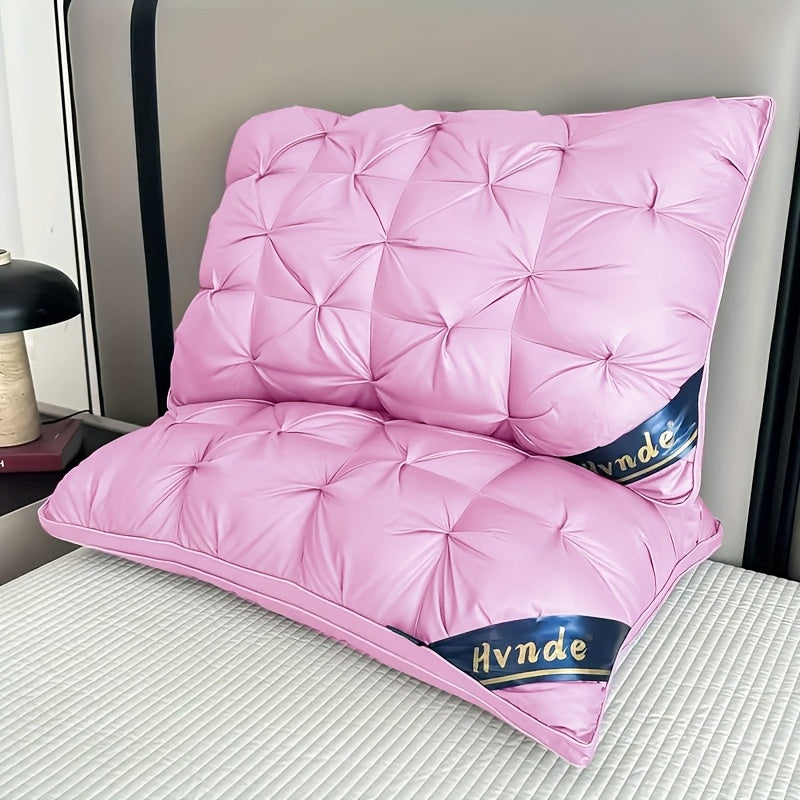 2-Piece Luxury Hotel-Quality Pillows, Deep Sleep Neck Support with Non-Sagging High-Pillow Inserts for All Seasons