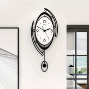 Modern Silent Quartz Wall Clock - Large Easy-Read Dial, Acrylic Metal Battery-Powered, No Electricity Needed, Oval Shape for Home & Office Decor, Home Decor Clock | Minimalist Wall Clock | Metal Wall Clock, Wall Clock Living Room