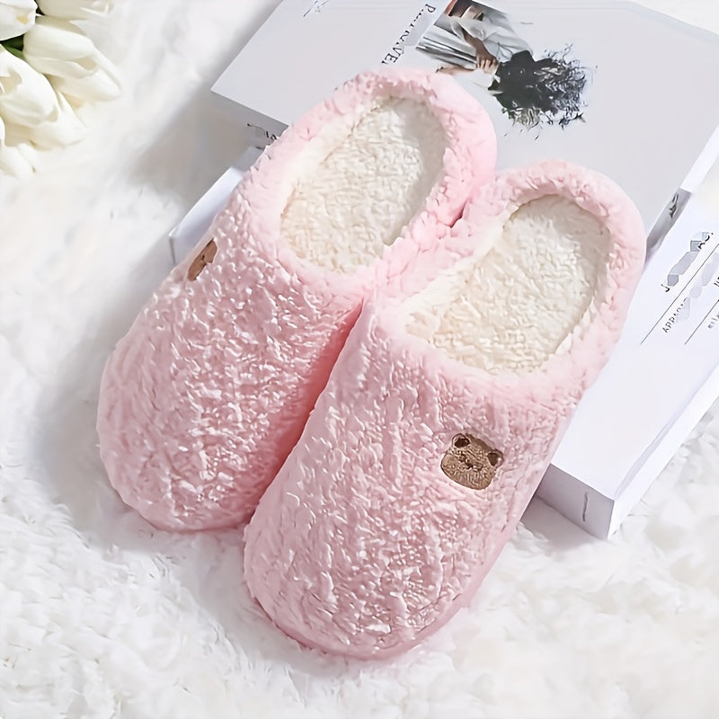 Slippers For Winter Indoor Home Use, Anti Slip And Warm For Couples, Bags And Soft Soled Winter Woolen Slippers