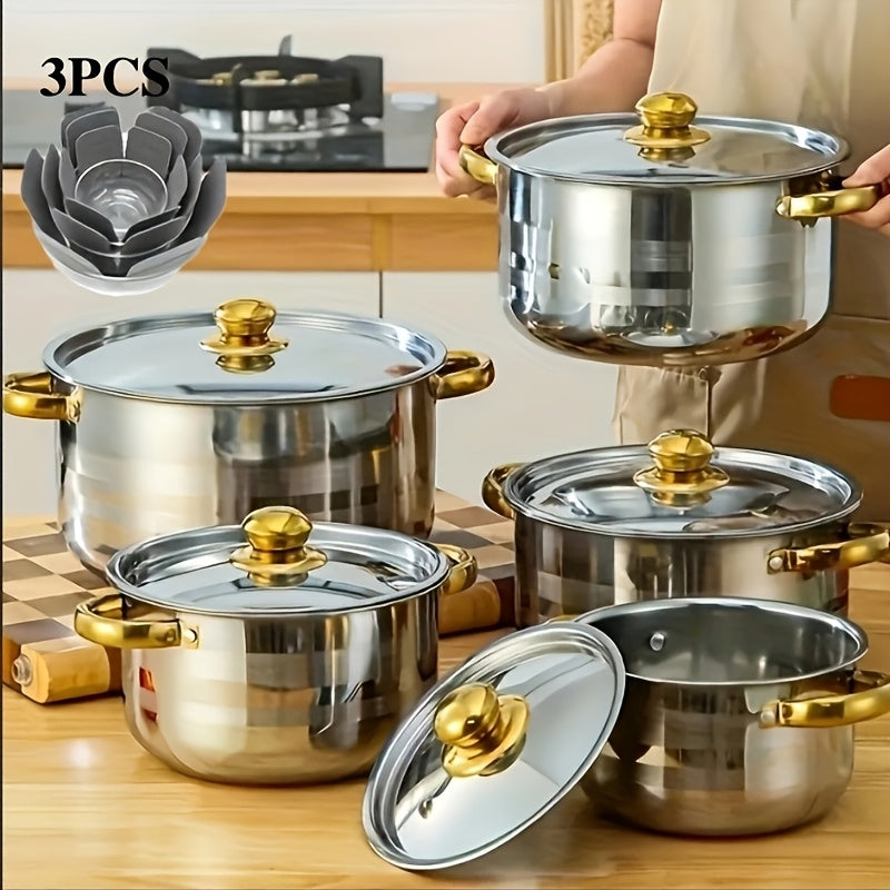 10/12/1pc Stainless Steel Cookware Set