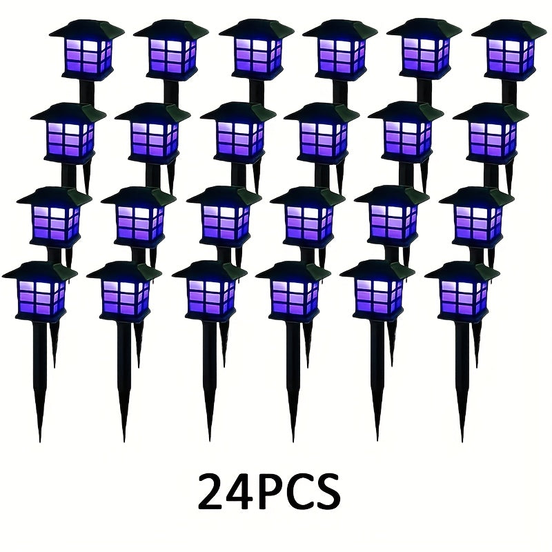 24/12/6pcs Halloween Solar Outdoor Lights, IP44 Waterproof Walkway Lights, LED Landscape Lighting Garden Lights, Suitable For Walkways, Driveways, Courtyards And Lawns, Solar Garden Decorations...