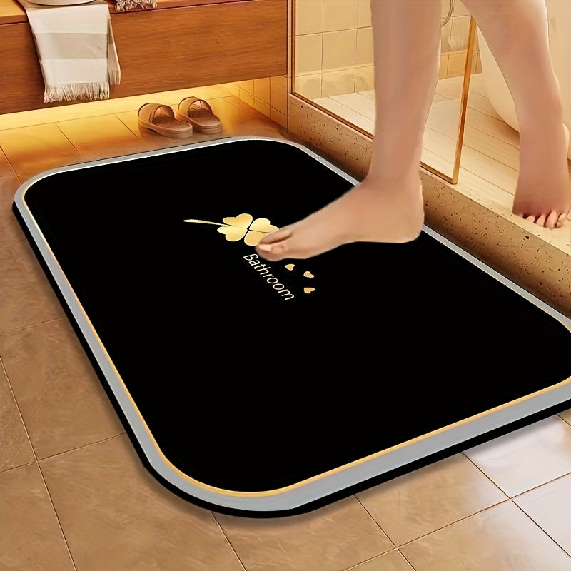1pc Quick Dry Bathroom Mat, Pet Feeding Mat, Super Absorbent Diatomite Bath Mat, Non-slip And Water-absorbing Floor Mat, Soft And Comfortable Bathroom Mat, Suitable For Bathroom, Shower, Laundry...