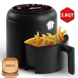 Air Fryer 6.5QT/2.8QT Air Fryer, Smart Touch Screen with Color Icons And Viewable Windows, 8 Presets Recipes & Manual Adjustments for Quick Easy Meals, Dishwasher-Safe, for Family, Party, Kitchen A...