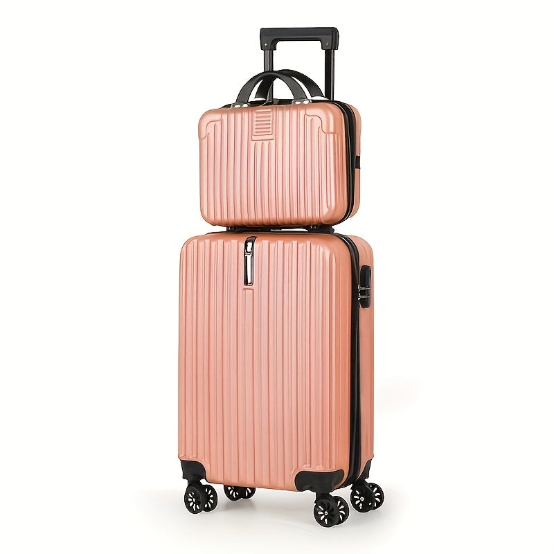 1pc/2pcs Suitcase Set Boarding Luggage Bag, 20inch Satchel Suitcase And 14inch Handbag Can Be Worn Diagonally Across The Trolley Case, with Wheels, Multi-Color Suitcase, for Office, Carryon...