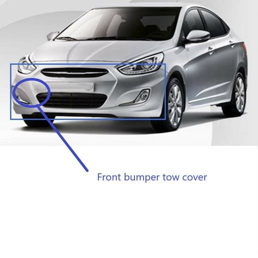 Hyundai Accent Uyumlu Ön Tampon Çekme Kapağı