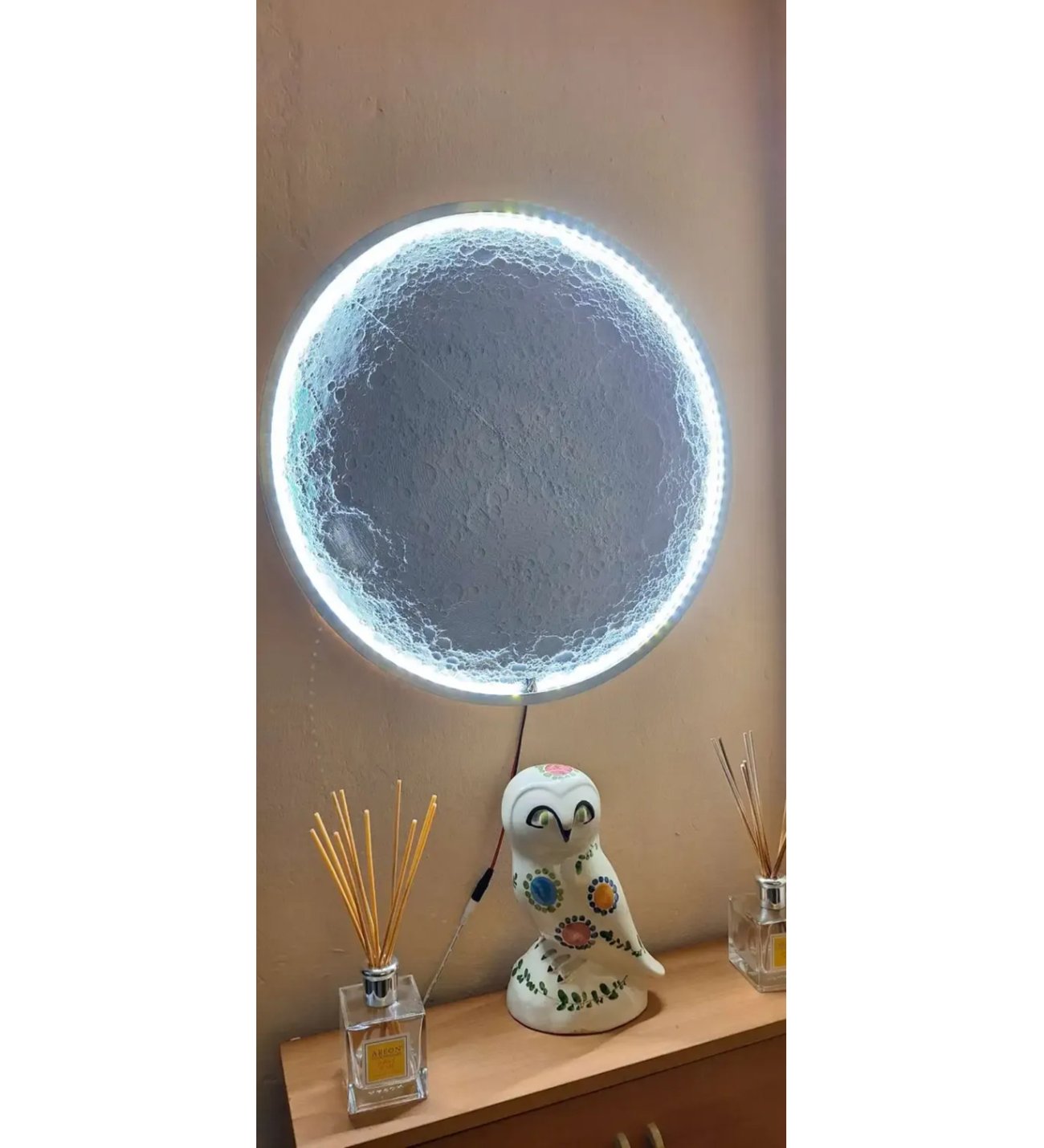 Led Işıklı Ay duvar lambası