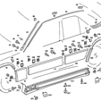 Mercedes W201 Uyumlu Arka Sol Kapak