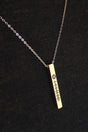 Unisex Spotify Coded Gold Color Bijouterie Stick Bar Necklace Chain - Swordslife