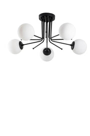 Luxury Design Modern Sports Trend Model Glop Glass Black Pentacle Chandelier