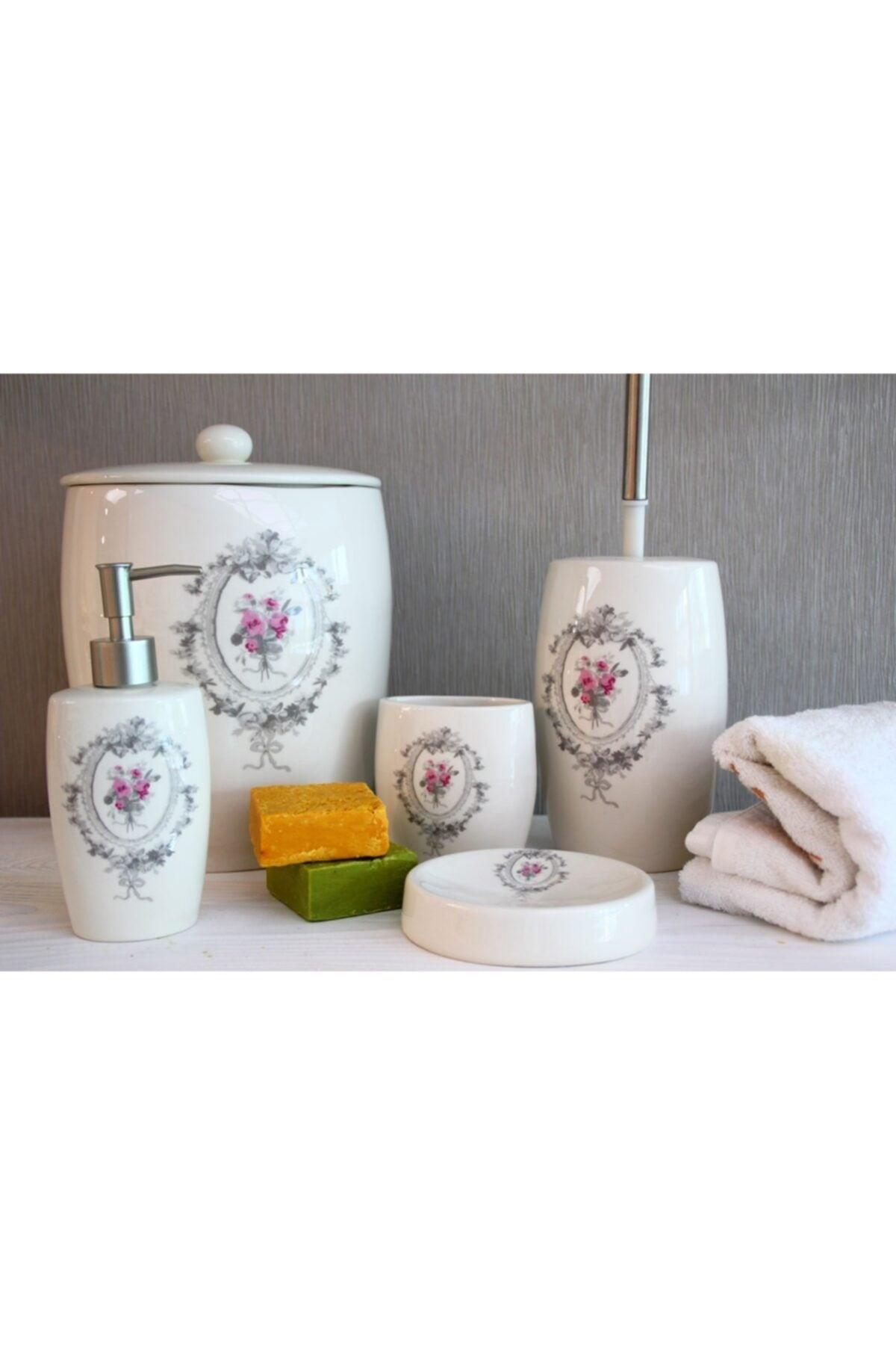 Rose 5 Piece Bathroom Set - Swordslife