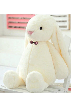 Sleeping Friend Long Ear Bunny Plush Rabbit With Bow Tie 65 Cm