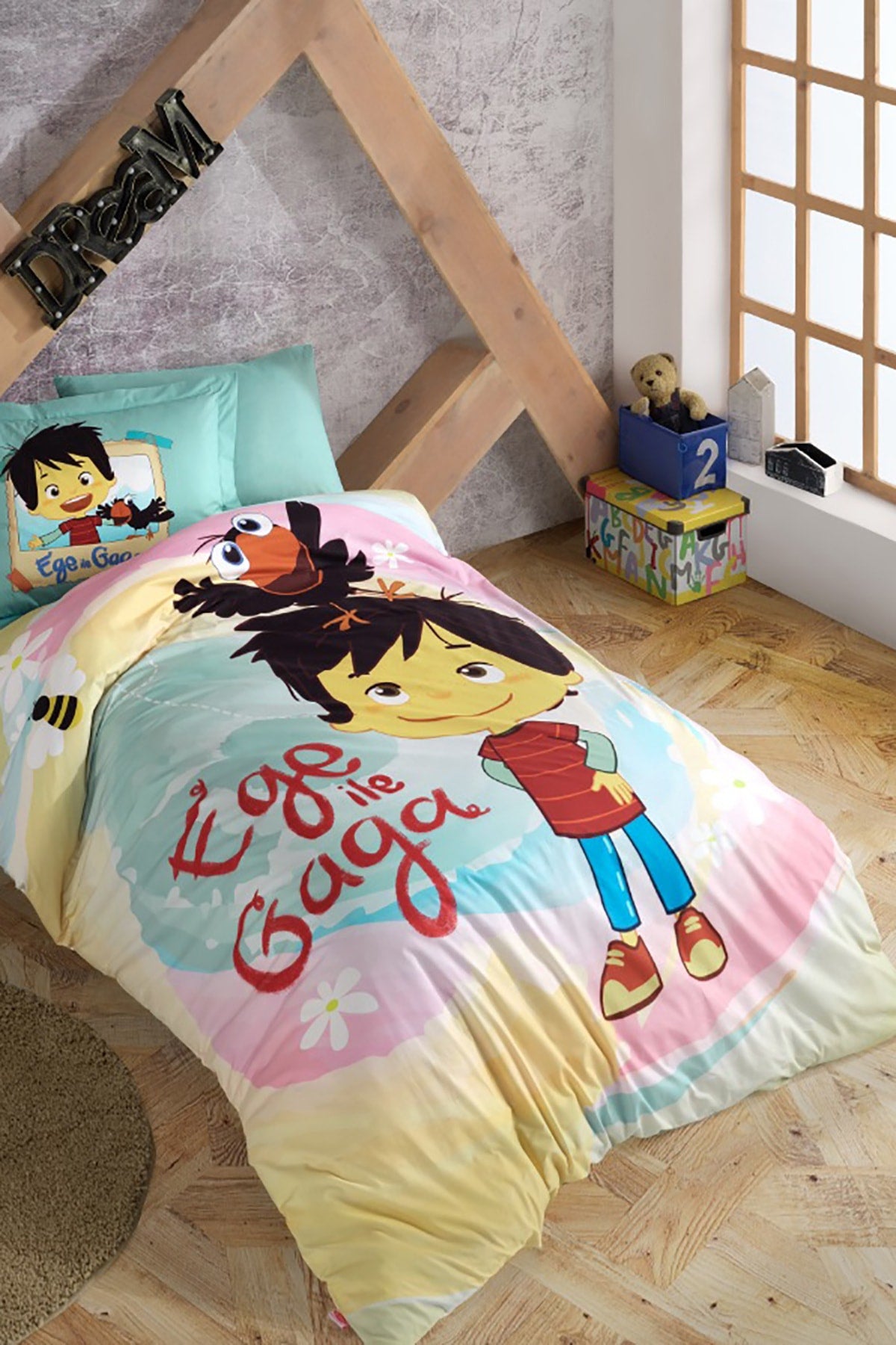 Poplin Single Licensed Duvet Cover Set Ege Ile Gaga V1
