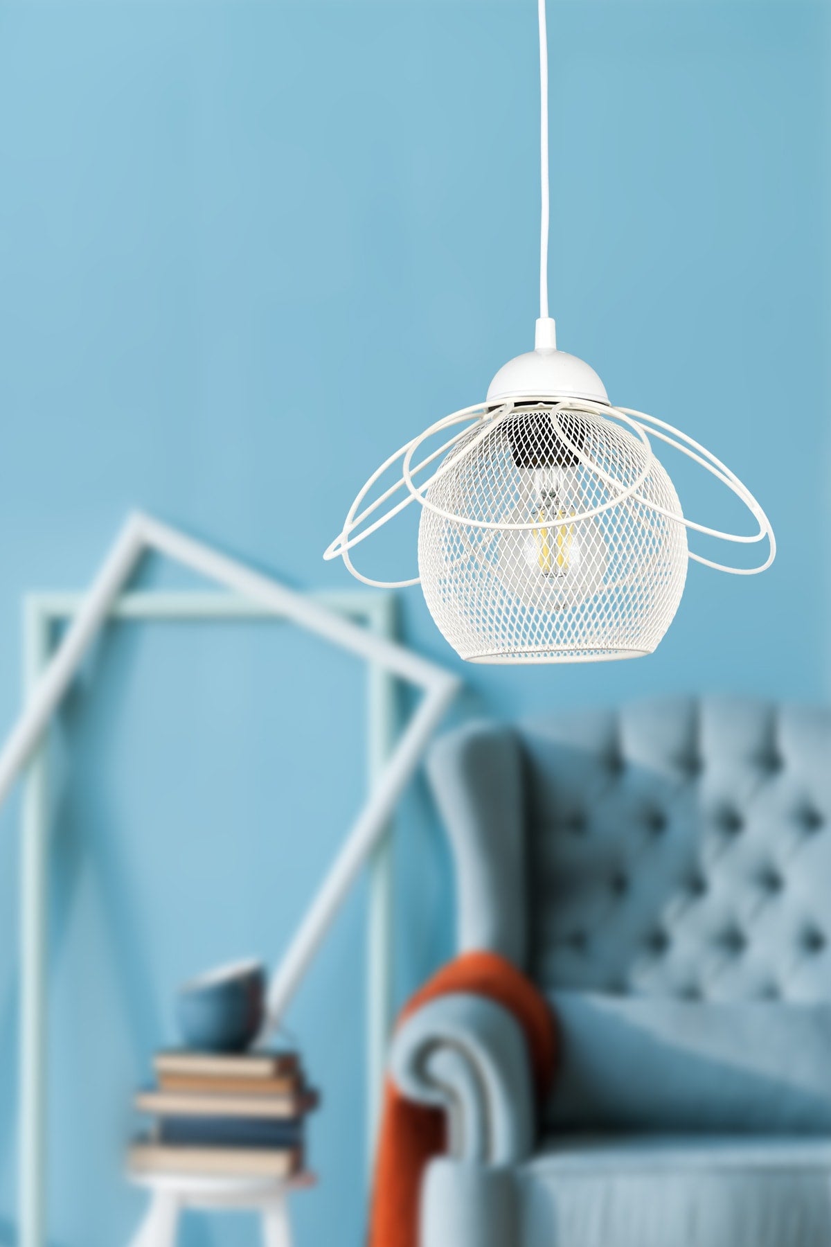 Ares Single Chandelier White