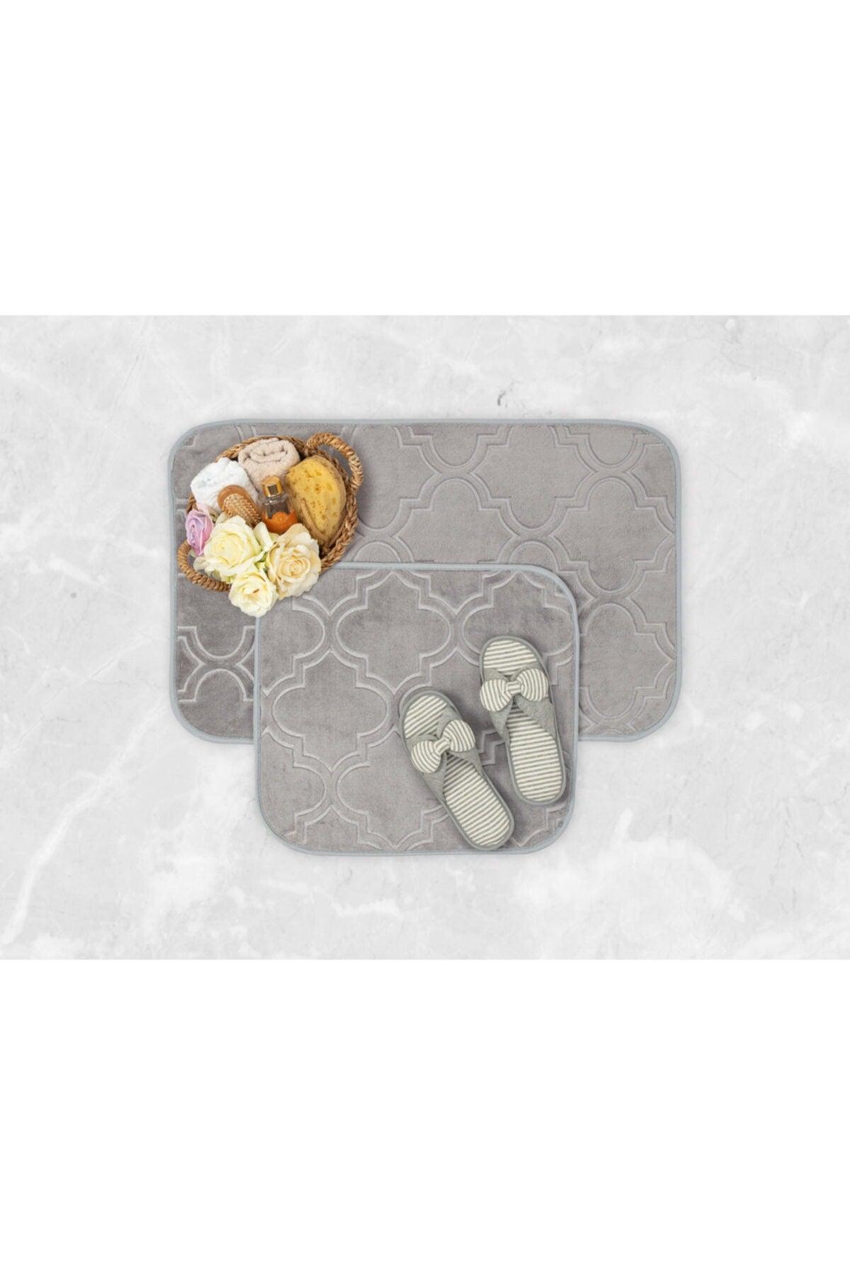 Alsatia Bath Mat - Light Gray - 50x80 + 45x50 Cm - Swordslife