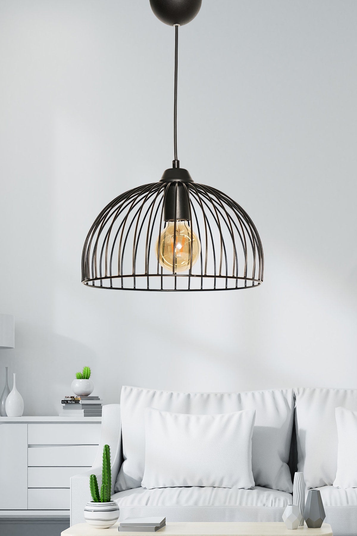 Nevol Single Pendant Lamp Black Mtla-46
