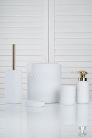 Edith 5 Piece Bath Set - White - Swordslife