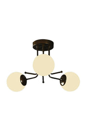 Luxury Design Modern Sports Trend Model Glop Glass Black Triple Chandelier