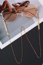 Gold Plated Women's Eyeglass Chain Holder 75 Cm - Swordslife