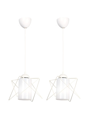 2 Pieces Modes Single White-White Acrylic