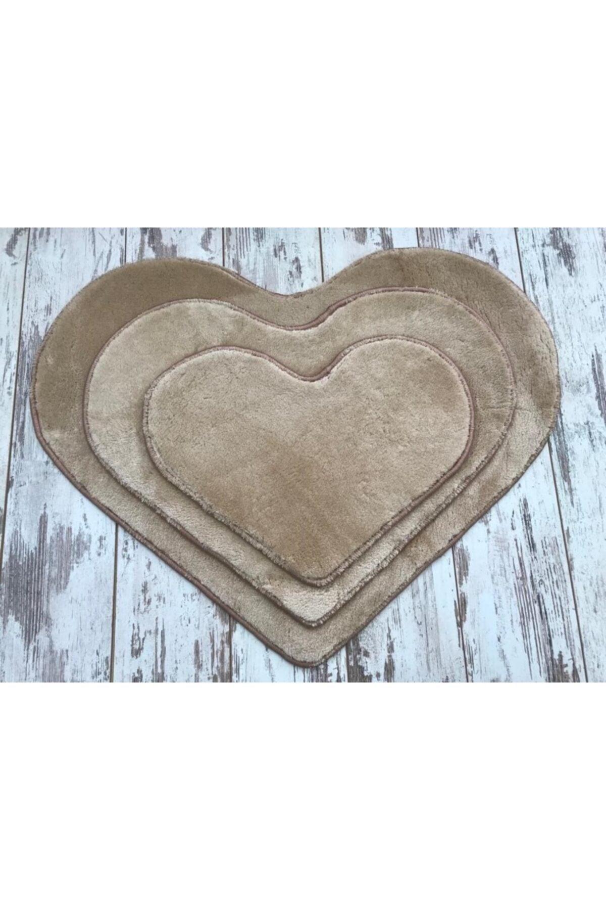 Heart Mink 3-Piece Bathroom Rug Mat Set Non-Slip Pufidik Closet Set - Swordslife