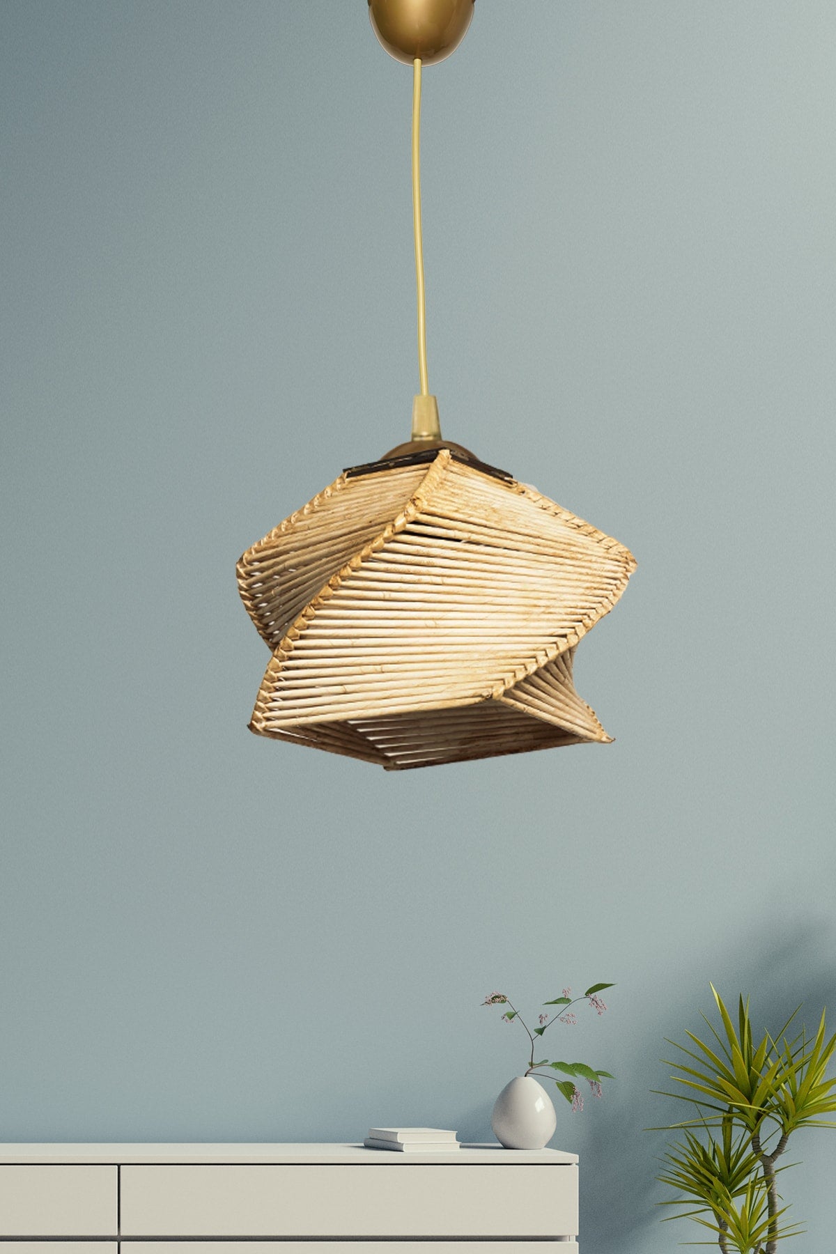 Stylo Single Pendant Lamp Natural Hnmd-42