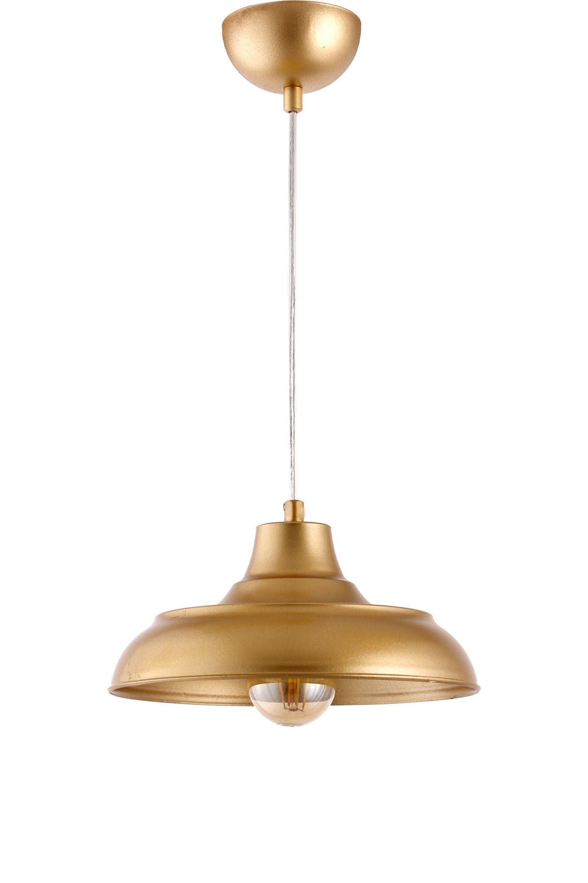 Fiyona Plaster Gold Single Pendant Lamp Chandelier - Çakır Avize
