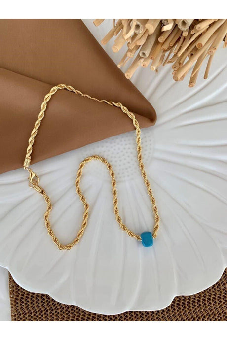 Women's Nostalgic Beaded Twirl Necklace Twirl Necklace - Swordslife