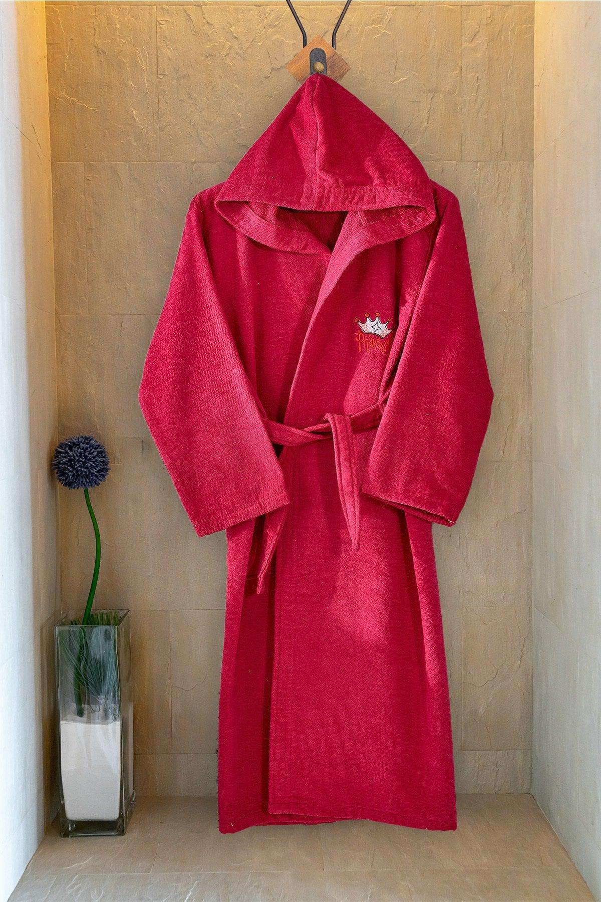 100% Cotton Young Bathrobe Red - Swordslife