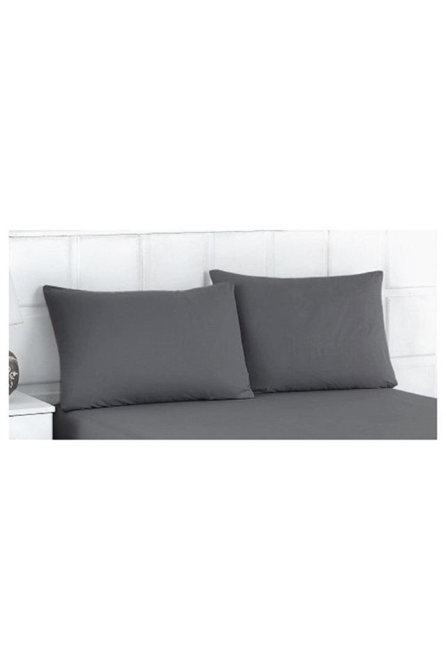 1 Piece Anthracite Cotton Zippered 50x70 Cm Pillow Cover - Swordslife