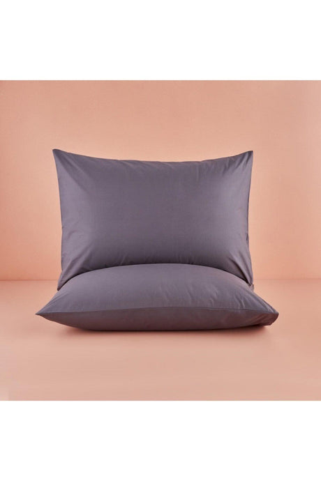 1 Piece Anthracite Cotton Zippered 50x70 Cm Pillow Cover - Swordslife