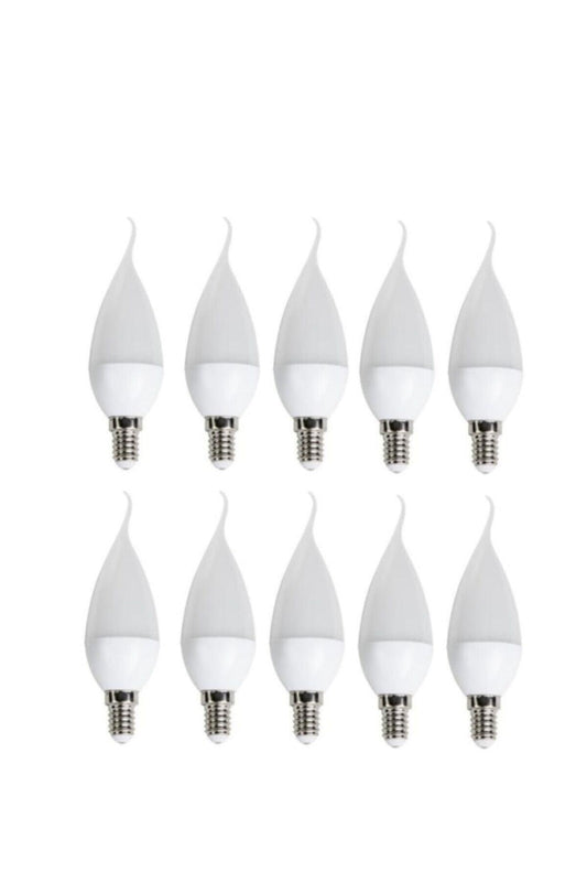 10 Pack Ct-4084 Curved Led Bulb-thin E14