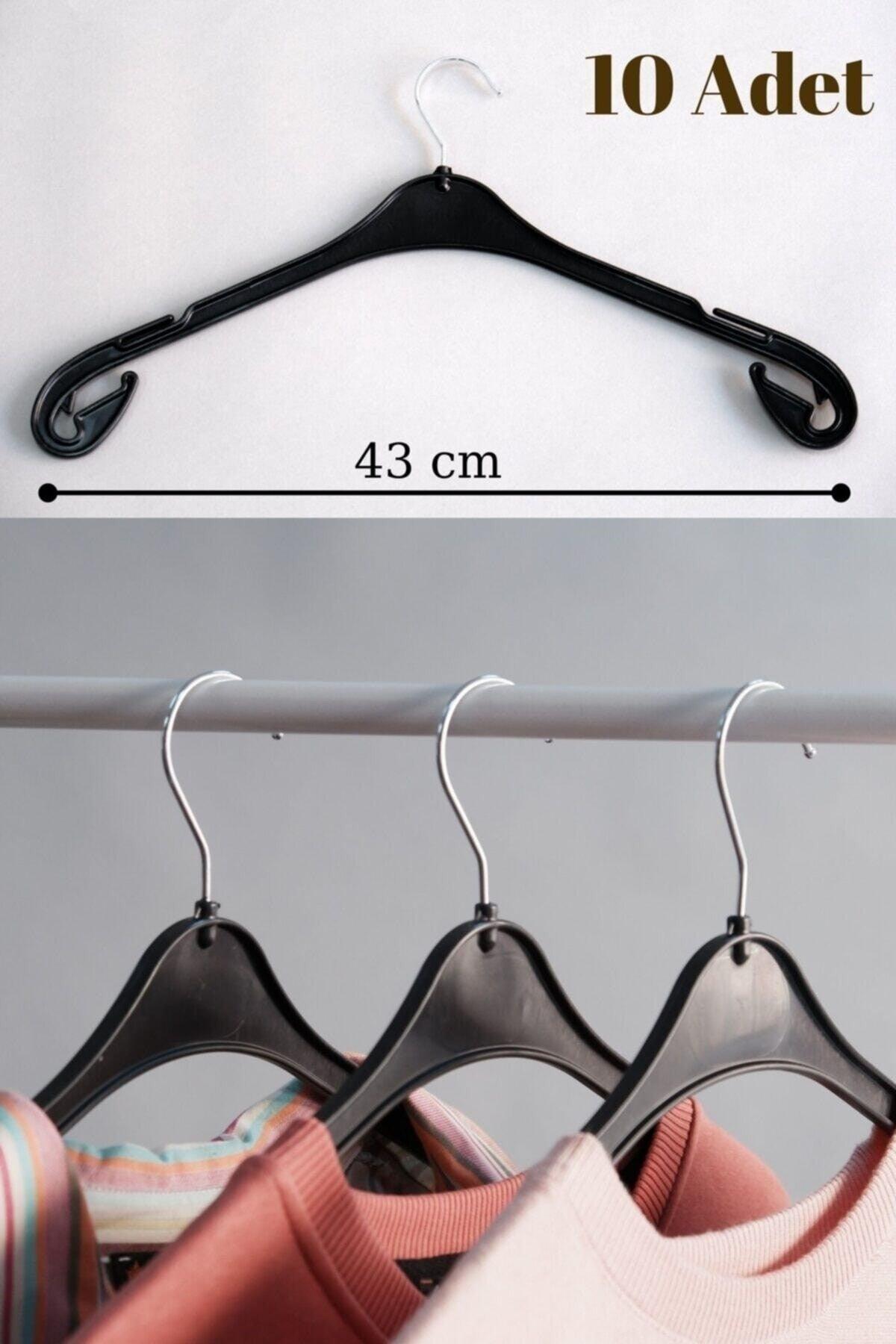 10 Pcs Plastic Clothes Hanger Wide - Swordslife