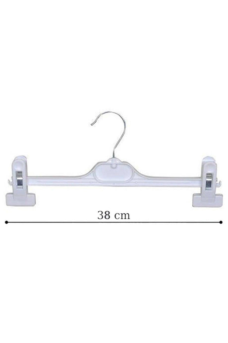 10 Pcs Plastic Latch White Trousers Skirt Hanger - Swordslife