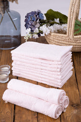 100% Cotton 12 Pcs. Pink Kitchen, Hand, Guest Towel Set - 12 Pcs. 30x50 - Swordslife